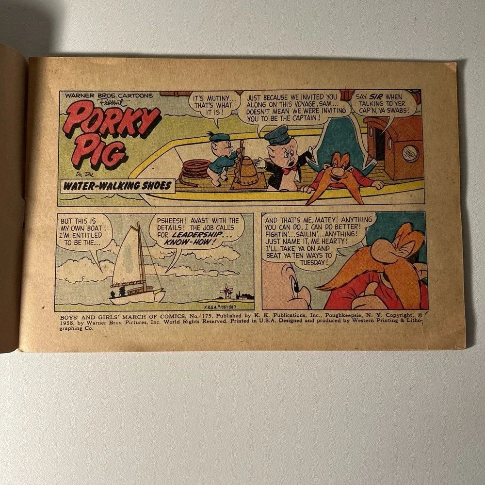 Boys & Girls March Of Comics #175 Porky Pig (1958, K.K. Publications) -Rare Find